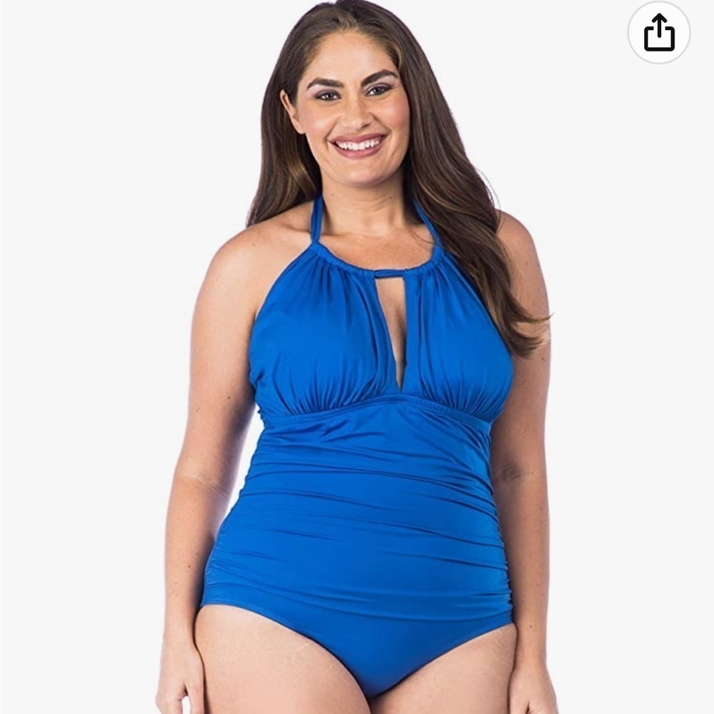 Nwt Kenneth Cole Tummy Toner Swimsuit Large